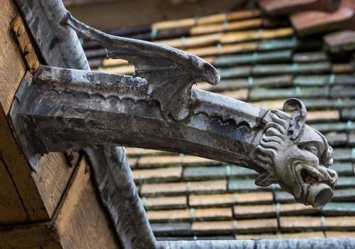When were rain gutters invented?
